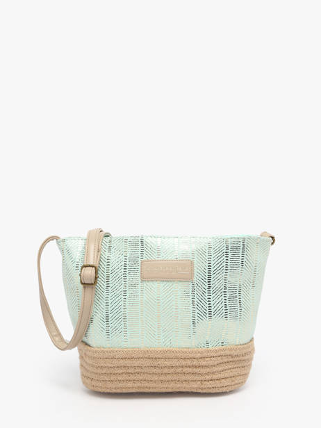 Crossbody Bag Irisé Raffia Le voyage en panier Blue guimauve PM289