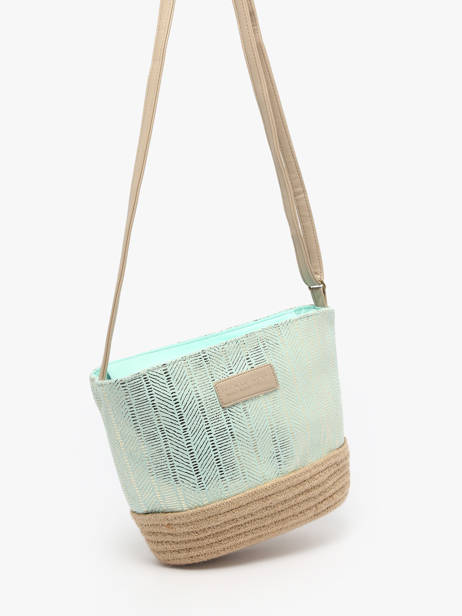 Crossbody Bag Irisé Raffia Le voyage en panier Blue guimauve PM289 other view 2