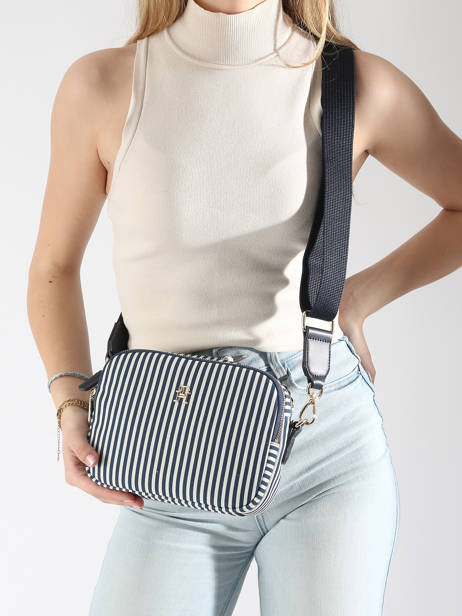 Shoulder Bag Poppy Summer Recycled Polyester Tommy hilfiger Blue poppy summer AW17231 other view 1