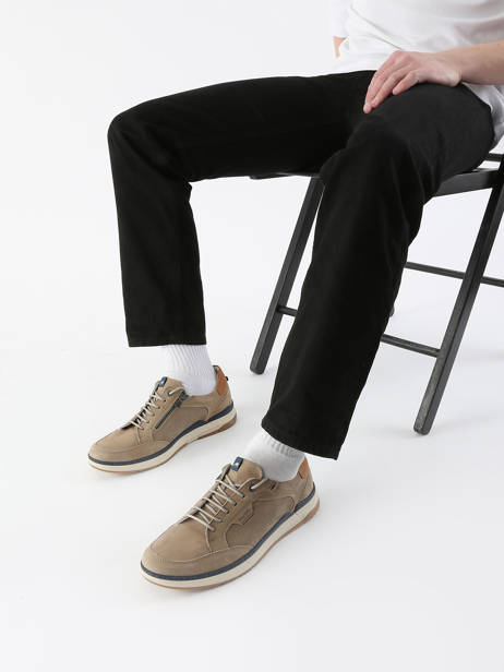 Sneakers Delbuck In Leather Fluchos Beige men F2211 other view 1