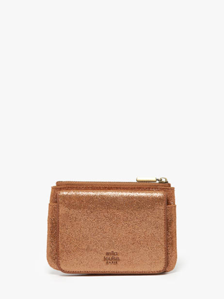 Coin Purse Leather Mila louise Brown vintage 3853X