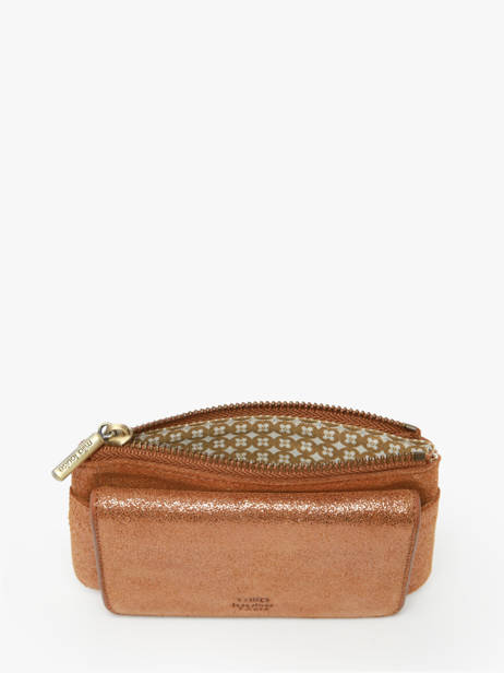 Coin Purse Leather Mila louise Brown vintage 3853X other view 1