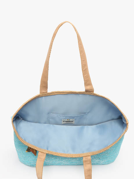 Shoulder Bag Panama Paper Les tropeziennes Green panama TZ01 other view 3