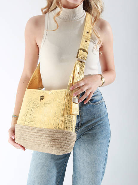 Shopper Guimauve Le voyage en panier Yellow guimauve PM750 other view 1