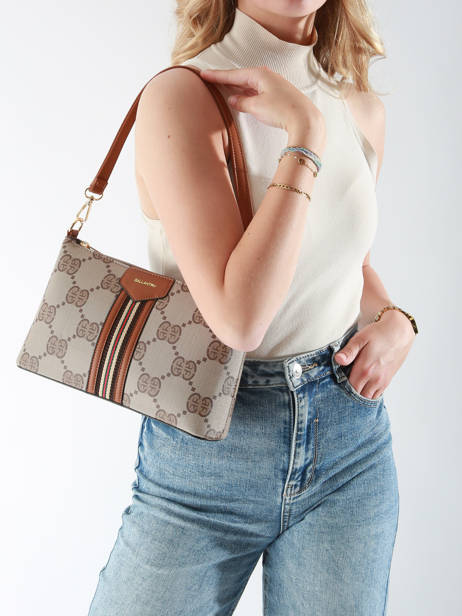 Shoulder Bag Signed Miniprix Brown signed DQ851711 other view 1