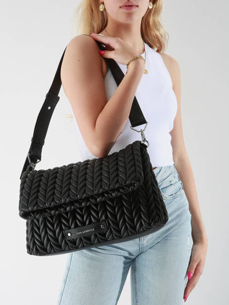 Sac Porté épaule K Kushion Polyurethane Karl lagerfeld Noir k kushion A2W30151 vue secondaire 1
