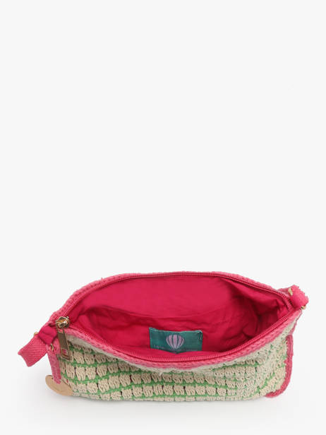Shoulder Bag Over The Rainbow Cotton Le voyage en panier Green over the rainbow PM871 other view 3