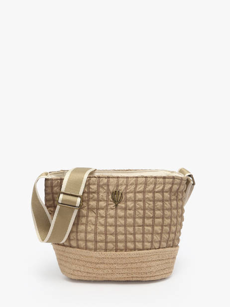 Shoulder Bag Gaufrette Le voyage en panier Beige gaufrette PM881