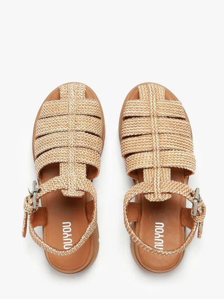 Sandals Shea In Leather Nuyou Beige accessoires 37120 other view 3