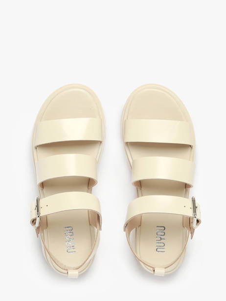 Sandals Dalia In Leather Nuyou Beige accessoires 37103 other view 3