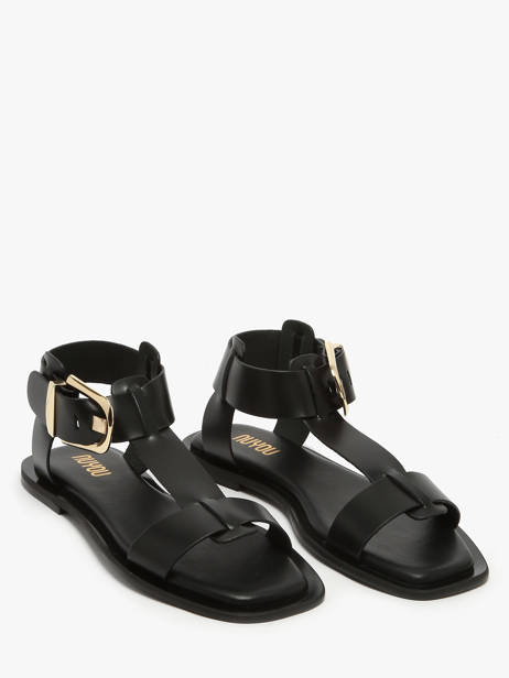 Sandals Daphne In Leather Nuyou Black accessoires 11013 other view 1