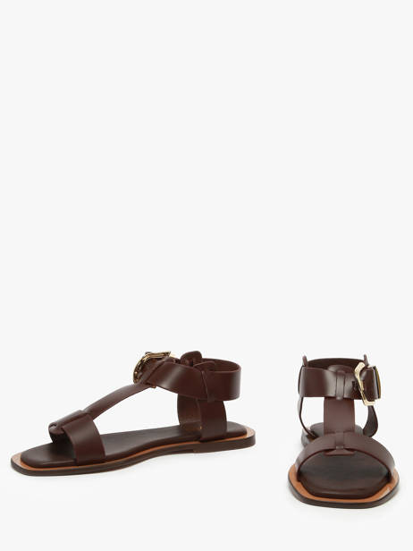 Sandales Daphne En Cuir Nuyou Marron accessoires 11013 vue secondaire 2