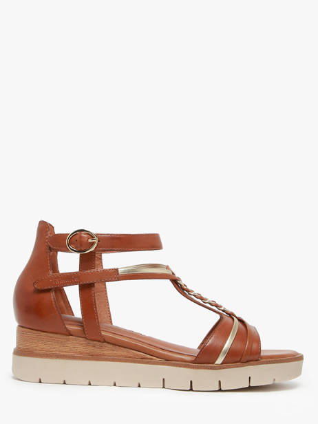 Sandales En Cuir Tamaris Marron accessoires 44