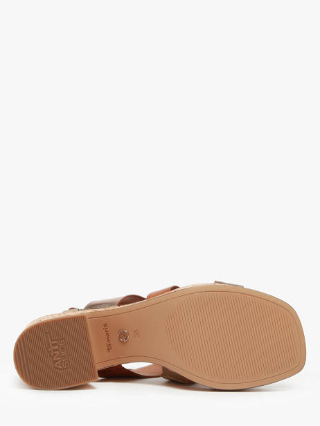 Sandales à Talon En Cuir Tamaris Marron accessoires 44 vue secondaire 4