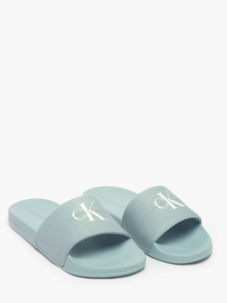Claquettes Calvin klein jeans Bleu accessoires 183501H vue secondaire 2