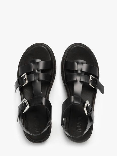 Sandals Teresa In Leather Nuyou Black accessoires 37121 other view 3