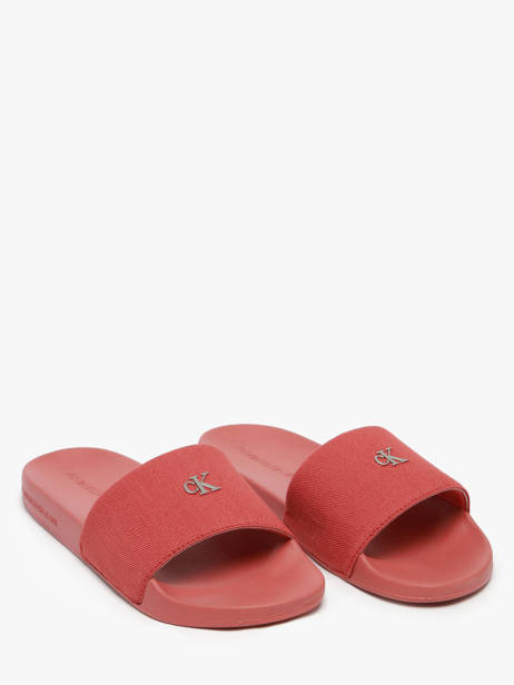 Claquettes Calvin klein jeans Rouge accessoires 1713GAM vue secondaire 1