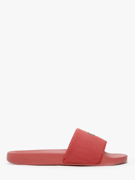 Claquettes Calvin klein jeans Rouge accessoires 1713GAM vue secondaire 2