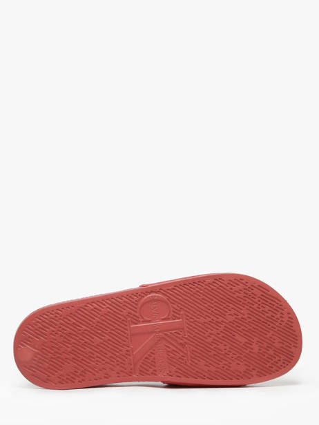Claquettes Calvin klein jeans Rouge accessoires 1713GAM vue secondaire 3