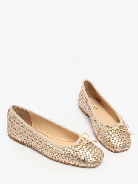 Ballerines En Cuir Inuovo Or accessoires A92002 vue secondaire 2