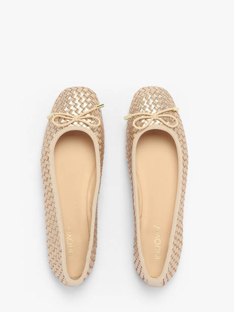 Ballerines En Cuir Inuovo Or accessoires A92002 vue secondaire 4
