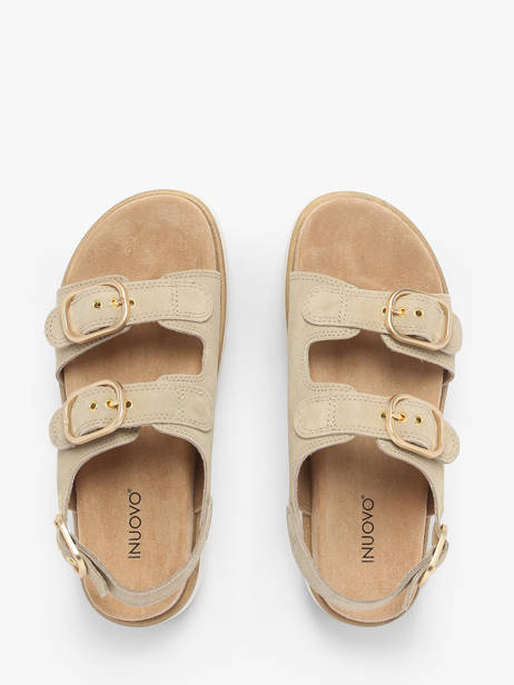 Sandales En Cuir Inuovo Beige accessoires D53026 vue secondaire 3