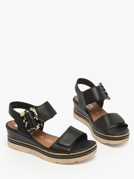 Platform Sandals In Leather Remonte Black accessoires - D2L53-00 other view 1
