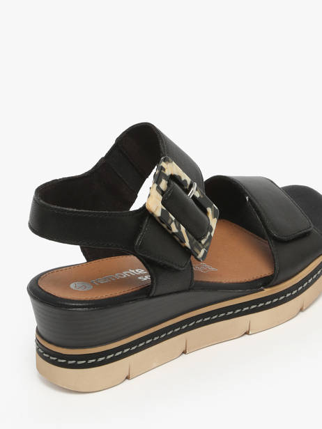 Platform Sandals In Leather Remonte Black accessoires - D2L53-00 other view 2