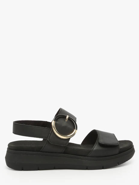 Platform Sandals In Leather Remonte Black accessoires - D2K50-00