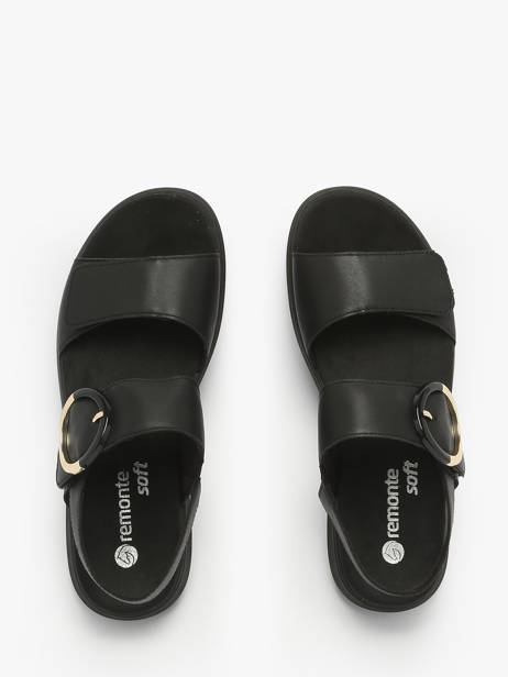 Platform Sandals In Leather Remonte Black accessoires - D2K50-00 other view 3