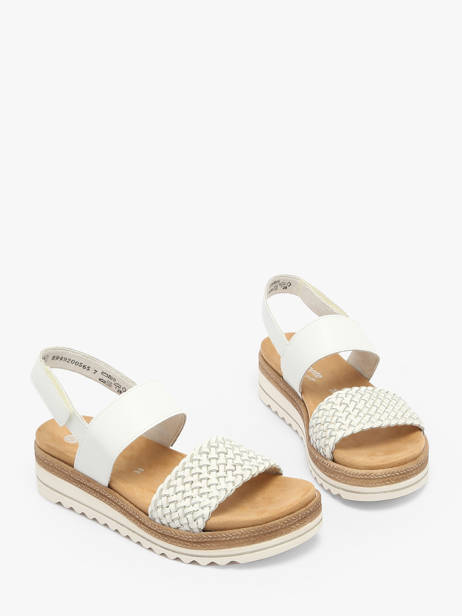 Platform Sandals In Leather Remonte White accessoires 80 other view 1