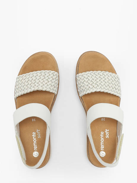 Platform Sandals In Leather Remonte White accessoires 80 other view 3