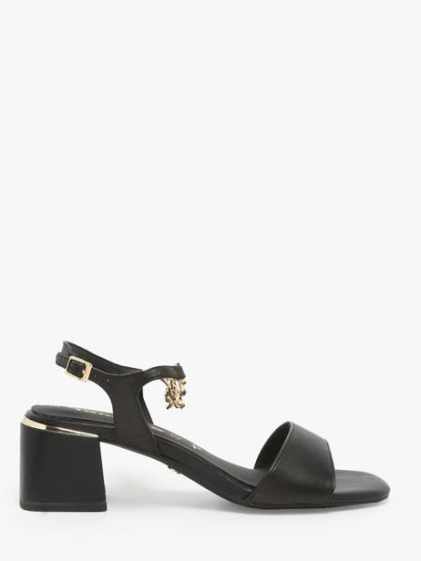 Sandales à Talon En Cuir Tamaris Noir accessoires 44