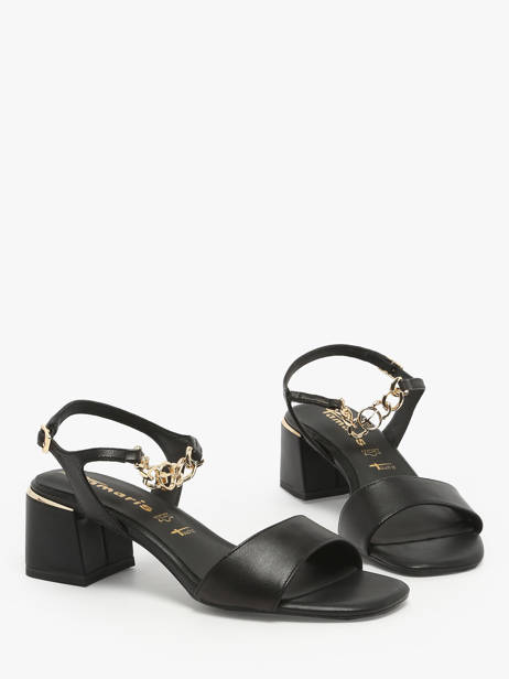 Sandales à Talon En Cuir Tamaris Noir accessoires 44 vue secondaire 1