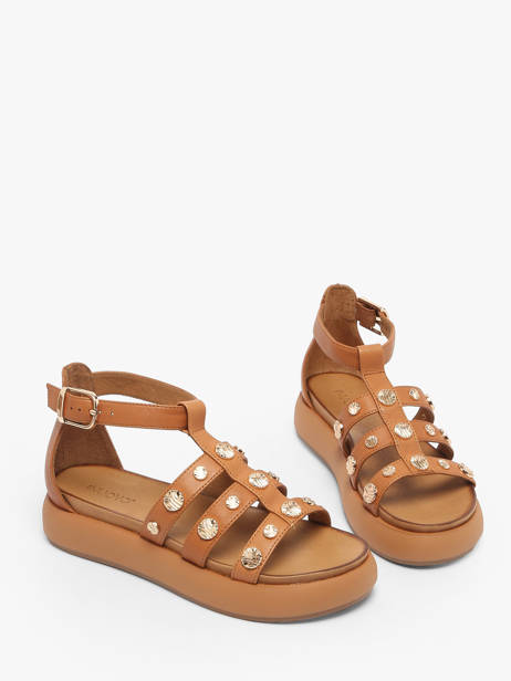 Sandales En Cuir Inuovo Marron accessoires A96039 vue secondaire 1