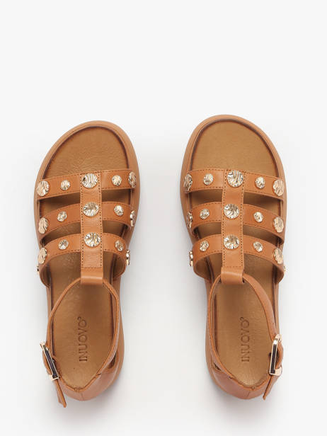 Sandales En Cuir Inuovo Marron accessoires A96039 vue secondaire 3