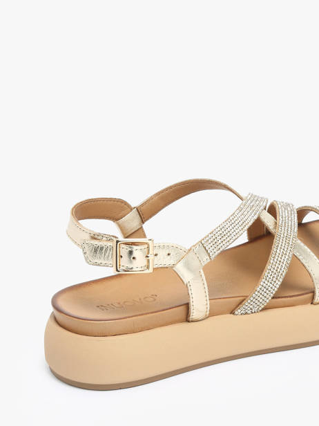 Sandales En Cuir Inuovo Or accessoires A96051 vue secondaire 2