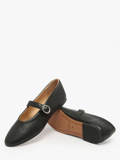 Ballerines Avec Brides En Cuir Inuovo Noir accessoires C11003 vue secondaire 3