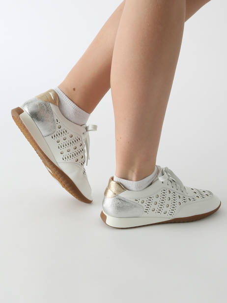 Sneakers Dinus In Leather Mam'zelle White accessoires CSGLO26 other view 1