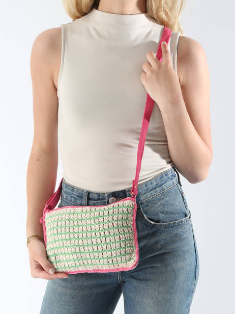 Shoulder Bag Over The Rainbow Cotton Le voyage en panier Green over the rainbow PM871 other view 1
