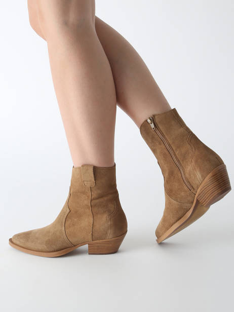 Santiago Boots Western In Leather Alpe Brown accessoires 50121101 other view 1