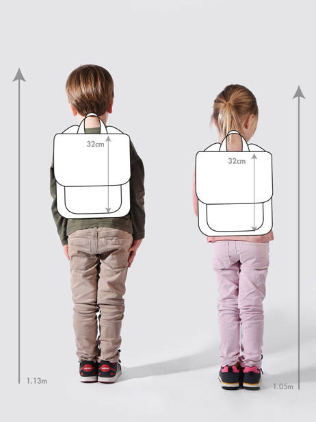 1 Compartment Backpack Cameleon Blue vintage fantasy SD33 other view 1