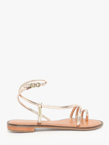 Flip Flops Hatrio In Leather Les tropeziennes Gold accessoires HATRIO