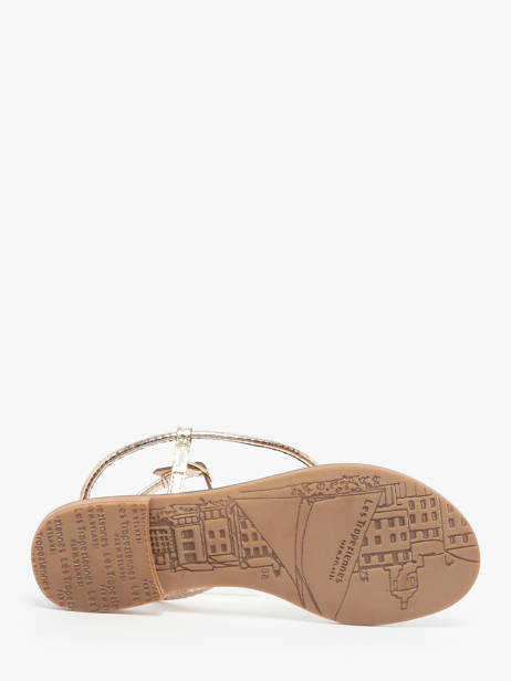 Flip Flops Hatrio In Leather Les tropeziennes Gold accessoires HATRIO other view 4