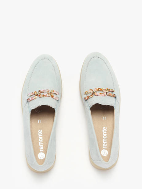 Moccasins In Leather Remonte Blue accessoires 12 other view 3