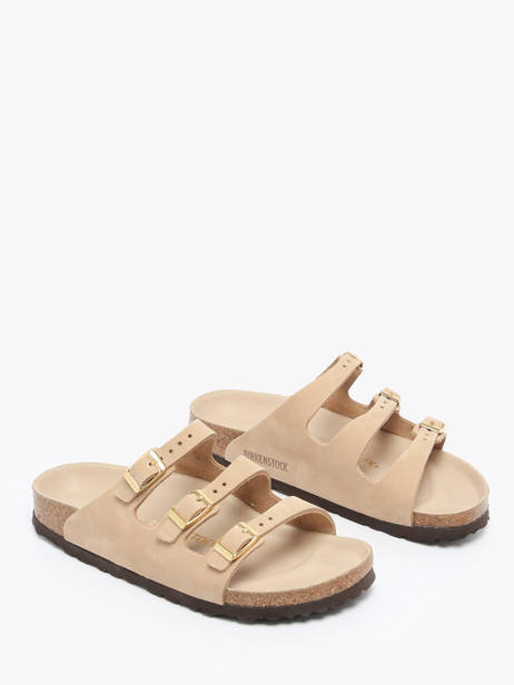 Mules Florida En Cuir Birkenstock Beige accessoires 1029480 vue secondaire 1