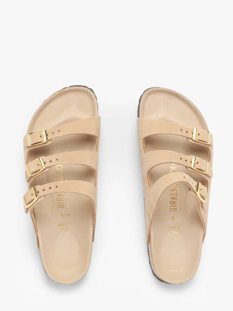 Mules Florida En Cuir Birkenstock Beige accessoires 1029480 vue secondaire 3