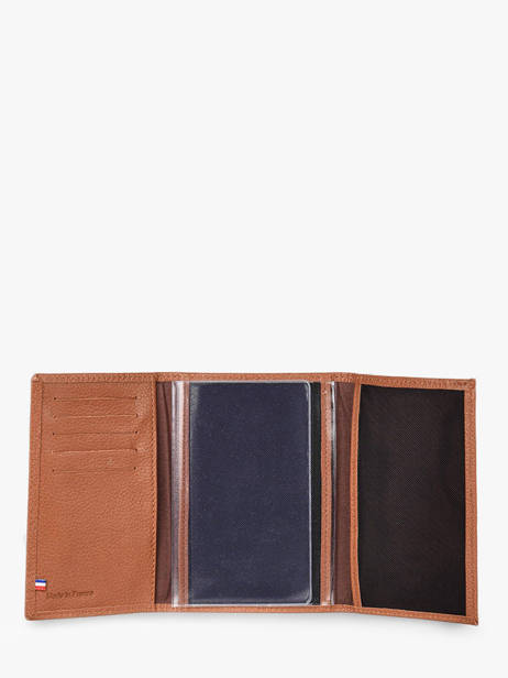 Leather Madras Card Holder Etrier Brown madras EMAD024 other view 2