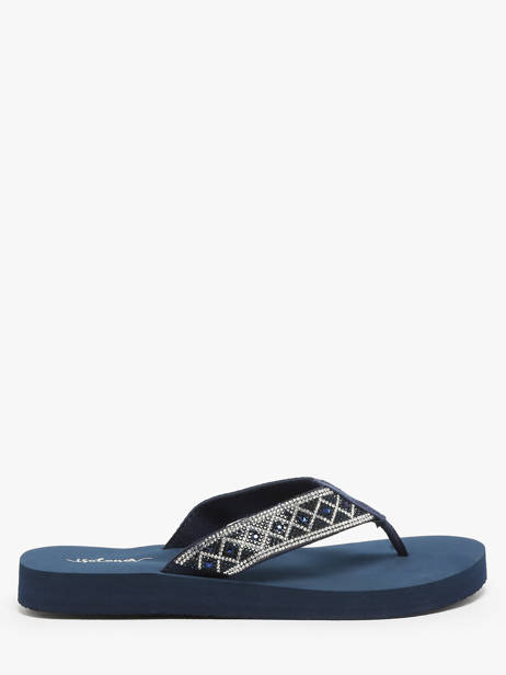 Flip Flops Isotoner Blue women 94931 other view 3