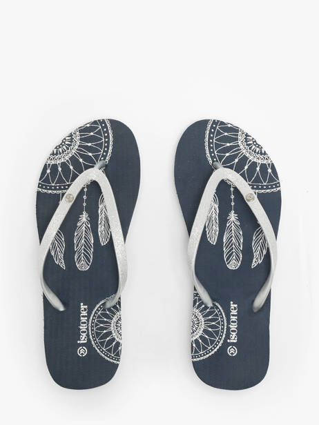 Nu-pieds à Talon Isotoner Bleu accessoires 94163